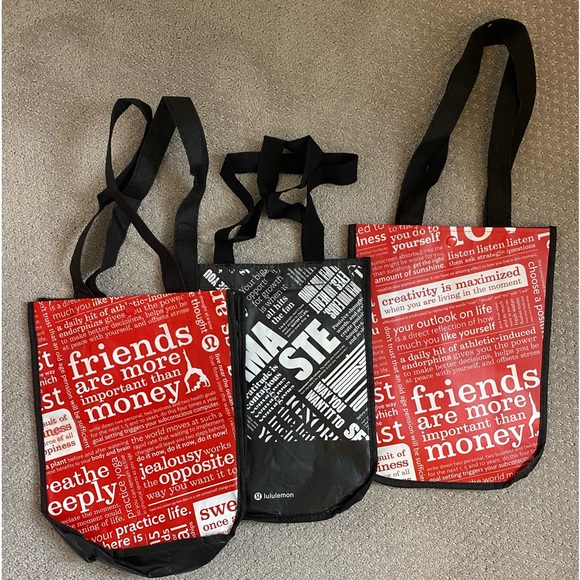 Lululemon Set of (3) Small Reusable Shopping Bags - Picture 3 of 4